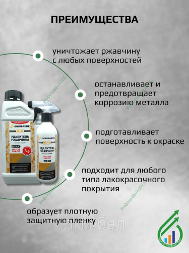 Удалитель ржавчины 0.5л Goldbastik BL 45 фото 3