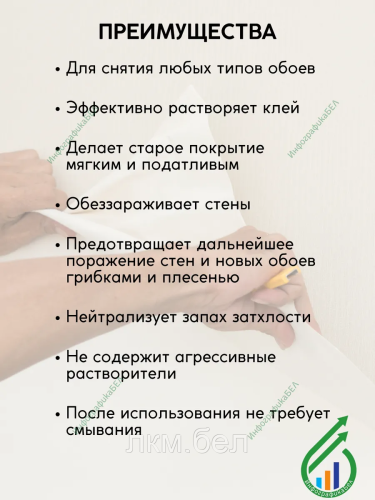 Средство для снятия обоев «GOLDBASTIK BL 39» 1л фото 2