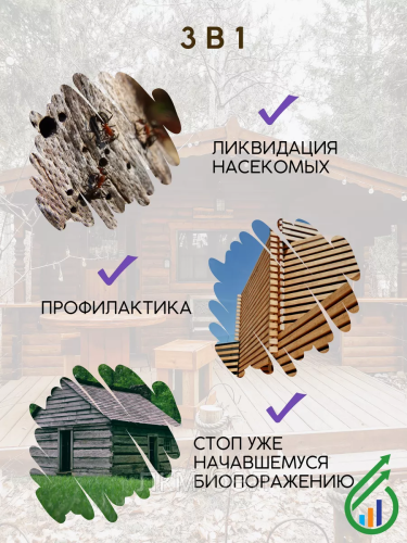 Готовая Пропитка Антижук Биоклиллер Goldbastik BB22 от насекомых 5л фото 4