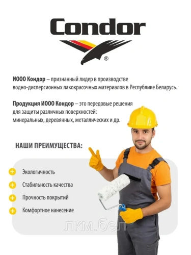 Краска интерьерная Condor Color Matt C047 Flat White 2,5л фото 8