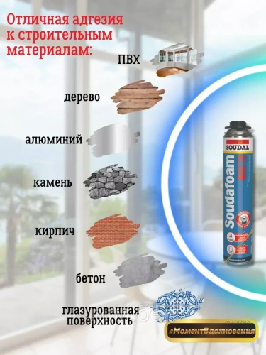 Профессиональная монтажная пена Soudal 70 870мл фото 3
