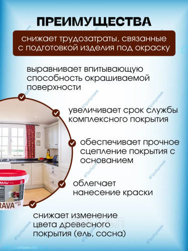Грунтовка под акриловые краски BRAVA ACRYL 04 1л фото 3