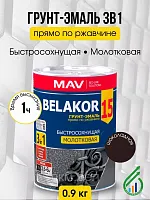 Грунт-эмаль Belakor15 3в1 молотковая 0,9кг (черный антрацит)