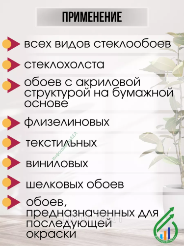 Клей для стеклообоев «GOLDBASTIK BF 04» 1л фото 3