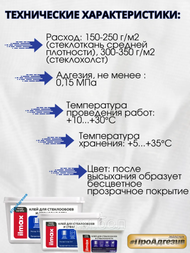 Клей для стеклообоев ilmax Nordfix 1,5кг фото 5